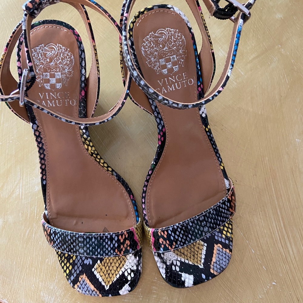 Vince Camuto snakeskin wedges